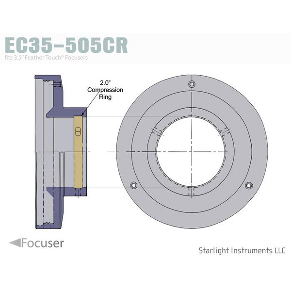Starlight Instruments Tappo di chiusura 3,5" con anello di compressione