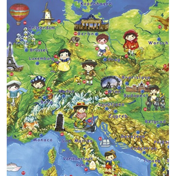Stiefel Europa, carta per bambini con profili in metallo (in tedesco)