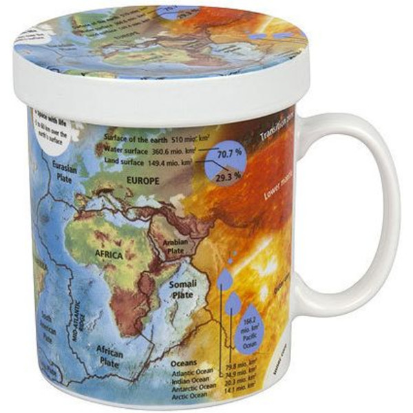 Könitz Tazza Mugs of Knowledge for Tea Drinkers Geography