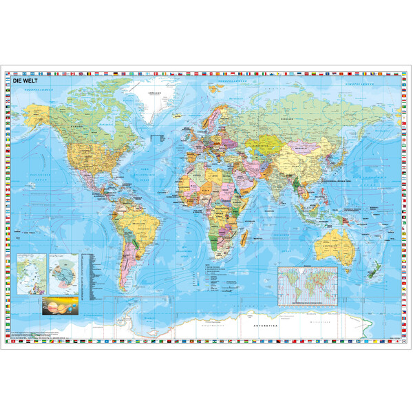 Stiefel Mappa del Mondo Planisfero su pannello