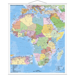 Stiefel Carta continentale Afrika politisch mit PLZ