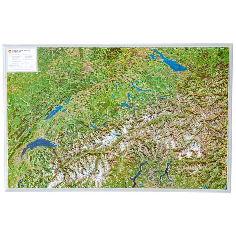 Georelief Mappa Svizzera, carta aerea (in tedesco)