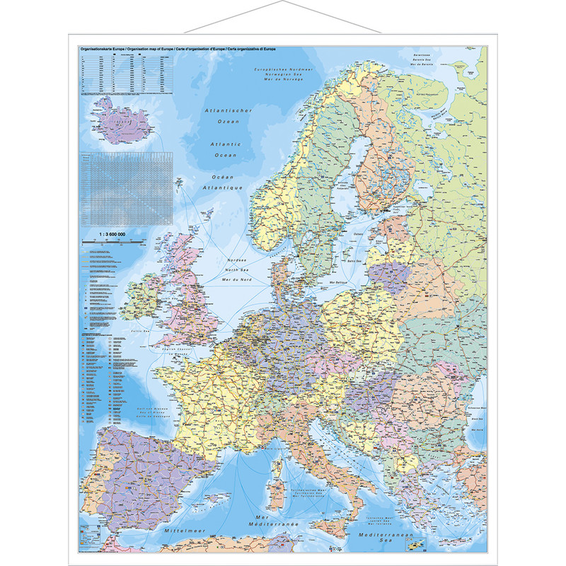 Stiefel Europa, carta politica e delle infrastrutture