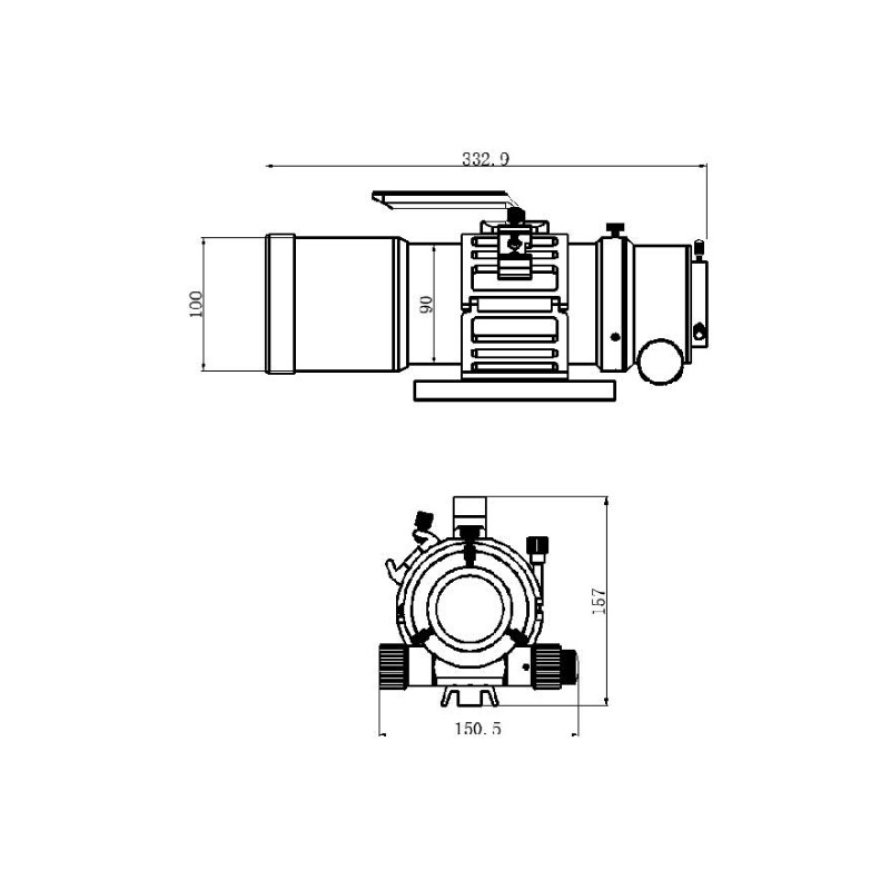 TS Optics Rifrattore Apocromatico AP 76/418