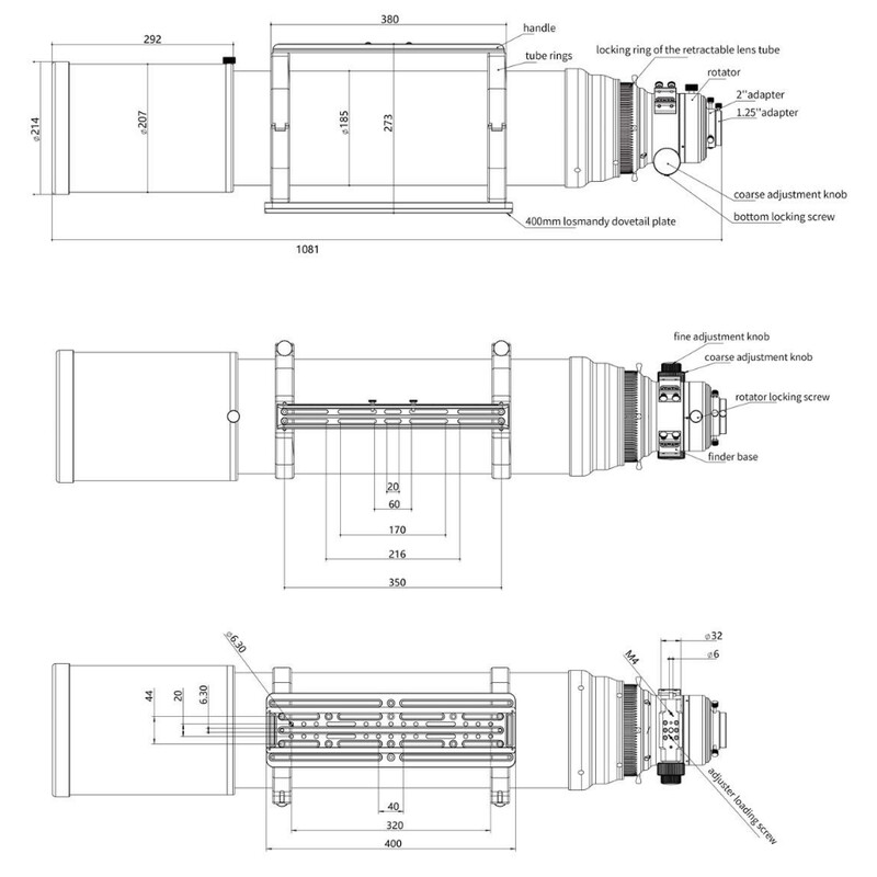 Askar Rifrattore Apocromatico AP 185/1295 Triplet OTA