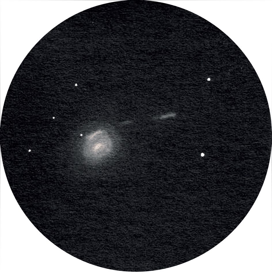 Illustrazione di NGC 772 e NGC 770 con un
Newton da 20 pollici e ingrandimento 434x. Uwe Glahn