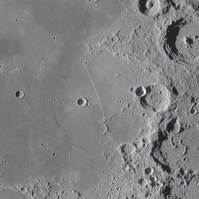 Con la Luna calante, la formazione viene detta anche Spada di
Huygens. NASA/GSFC/Arizona State University