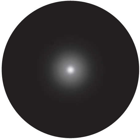 Immagine dell'ammasso globulare M15 in un telescopio con 60 mm di apertura e ingrandimento 10x. L. Spix