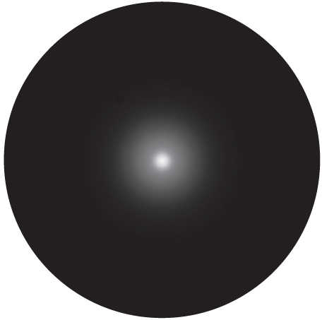Immagine dell'ammasso globulare M15 in un telescopio con 60 mm di apertura e ingrandimento 10x. L. Spix