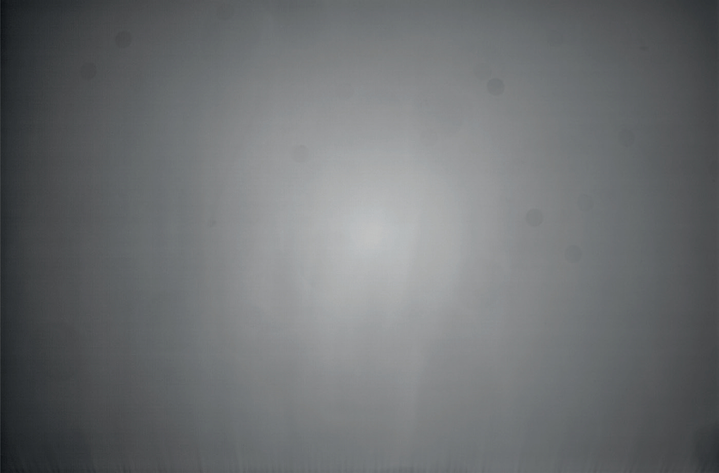 Una tipica immagine flatfield con vignettatura del telescopio e macchie rotonde causate dalla polvere. M. Weigand