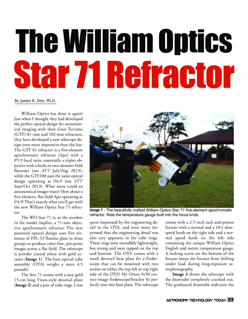 Rifrattore William Optics Star 71