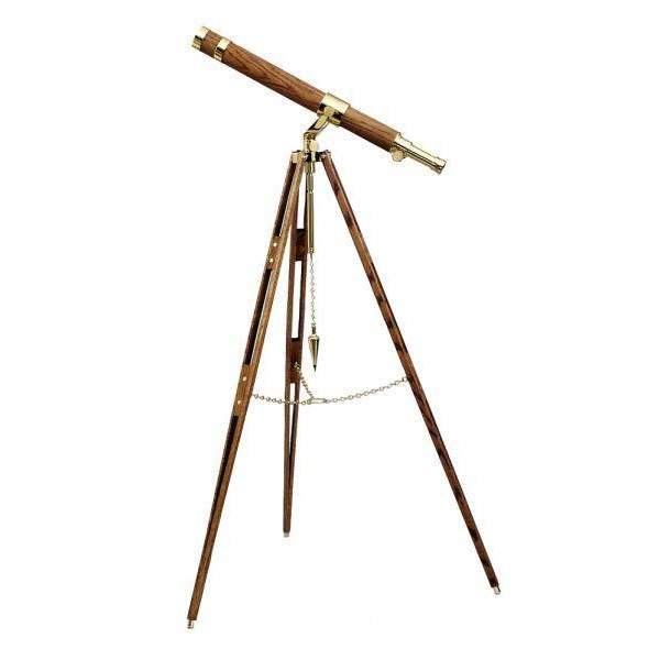 The Glass Eye Telescopio- Ottone Cape-Cod Designer Series treppiedi in teak