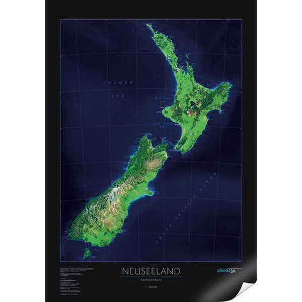 albedo 39 Mappa Nuova Zelanda