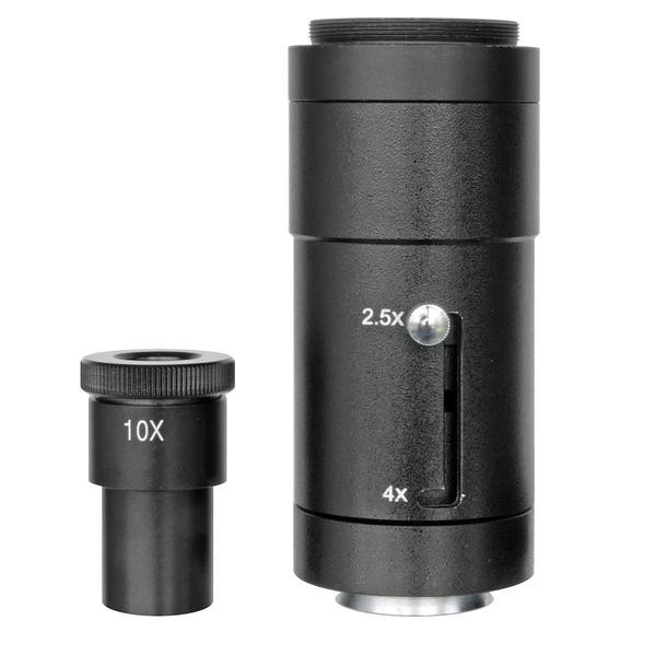 Bresser Adattore Fotocamera Adattatore fotografico 2,5x/4x con adattatore oculare fotografico 10x per microscopio Science