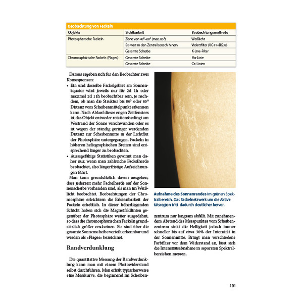 Oculum Verlag Il Sole - Un'introduzione per gli astronomi per hobby