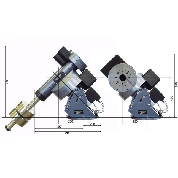 10 Micron Montatura GM 4000 QCI, versione statica