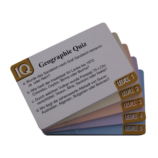 Stellanova Globo rotante con quiz IQ, design antico 10cm (tedesco)