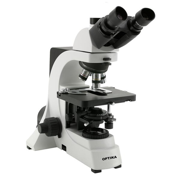 Optika B-600T microscopio trinoculare, 40-1000x, piano acromatico