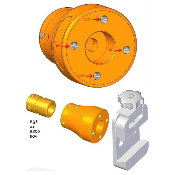 Geoptik Contrappeso Adattatore asta contrappesi per EQ-5 / GP