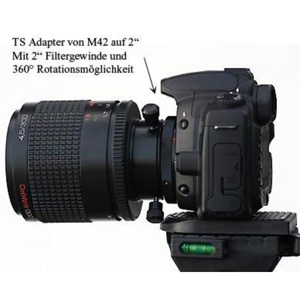 TS Optics Rotatore Sistema di rotazione T2 femmina (lato telescopio) su maschio T2 (lato fotocamera)
