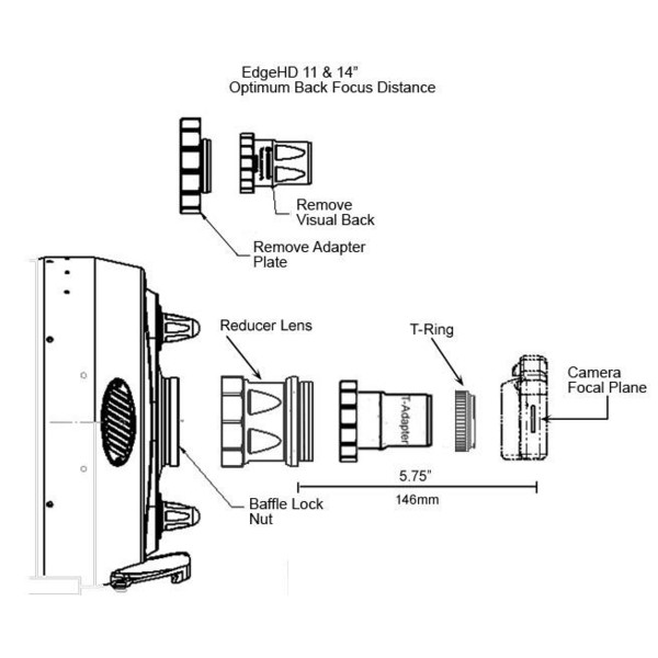 Celestron Adattore Adattatore T per EdgeHD 9"/11"/14"