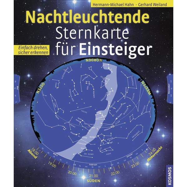 Kosmos Verlag Carta stellare fosforescente per principianti
