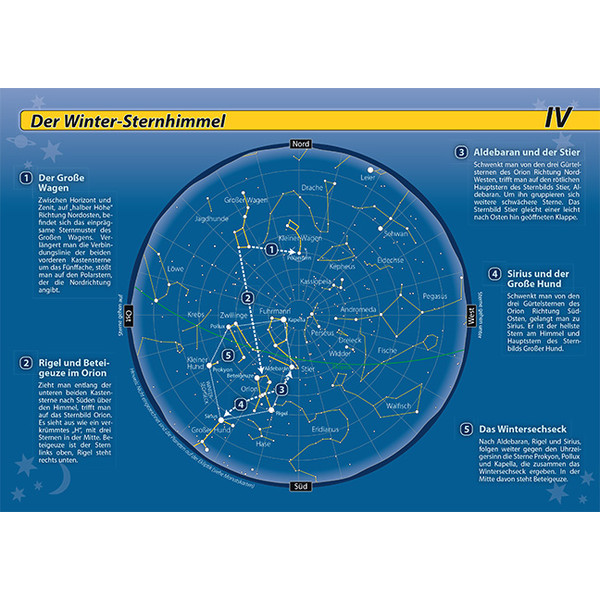 Oculum Verlag Carta Stellare Orientarsi nel cielo notturno