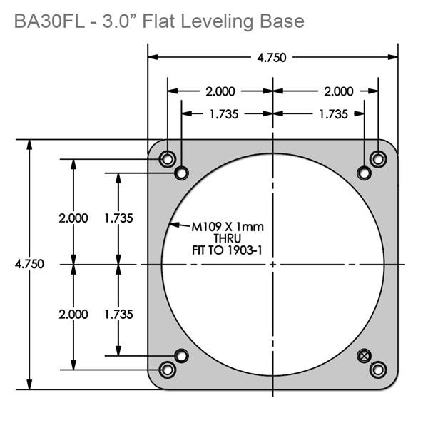 Starlight Instruments Base per focheggiatore  3.0" diametro, piatta con viti di livellamento