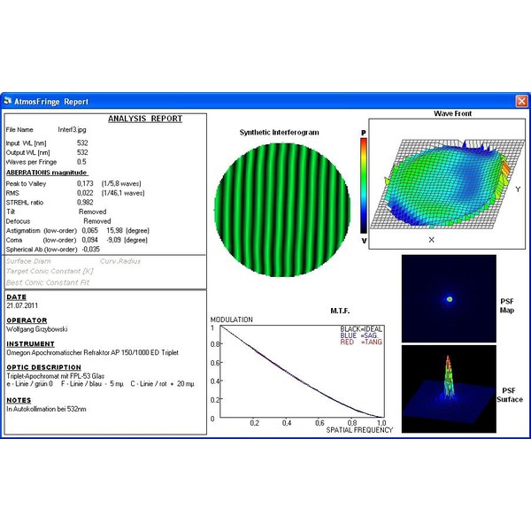 Omegon Rifrattore Apocromatico Pro APO AP 150/1000 ED Triplet Carbon OTA + Field Flattener