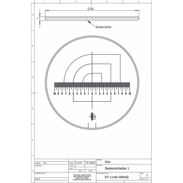 Schweizer Scala 1 per lenti d'ingrandimento da appoggio Tech-Line