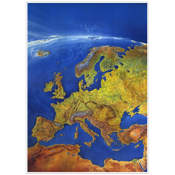 Bacher Verlag Carta continentale Panorama MAIR Europa
