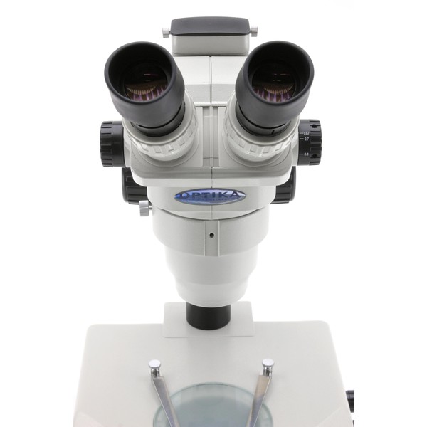 Optika   Microscopio binoculare stereo zoom SZR-5, base con illuminazione, 1 luce