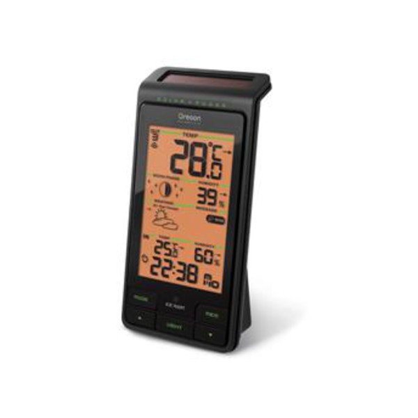 Oregon Scientific Stazione meteorologica wireless solare con allarme acqua e fasi lunari BAR808HG
