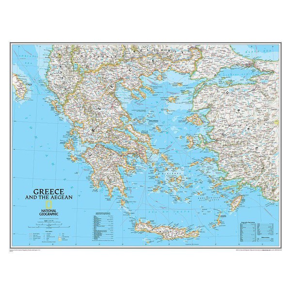 National Geographic Mappa Carta della Grecia