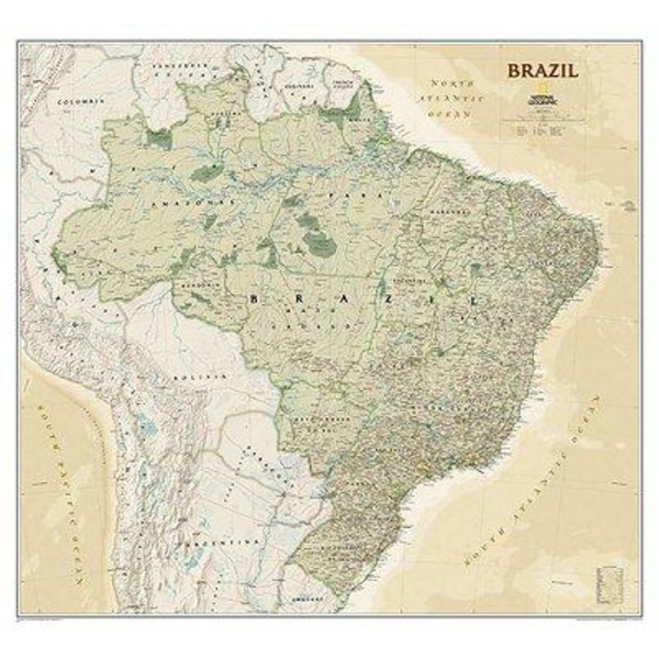 National Geographic Mappa Carta del Brasile