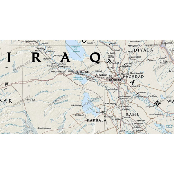 National Geographic Mappa Carta dell'Iraq