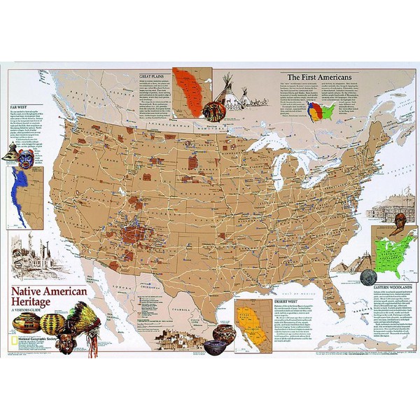 National Geographic Mappa L'eredità dei nativi americani