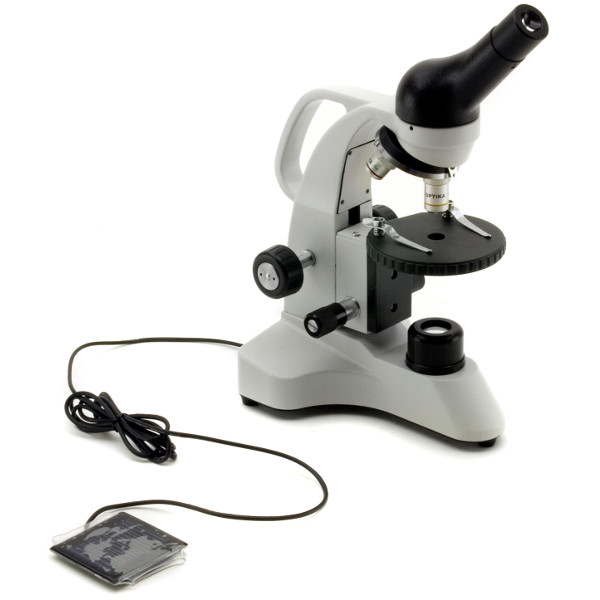 Optika Microscopio B-20 Solar,  monoculare, LED, con pannello solare