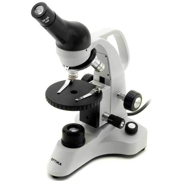 Optika Microscopio B-20R, monoculare, LED, con batterie ricaricabili