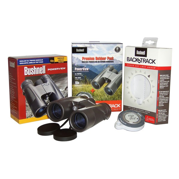 Bushnell Offerta -Set Binocolo Powerview 10x42 + apparecchio GPS BackTrack