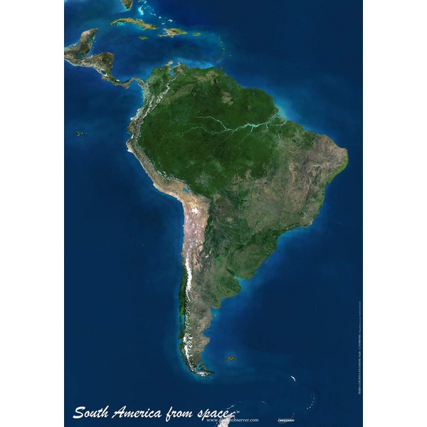 Planet Observer Carta continentale Sud America
