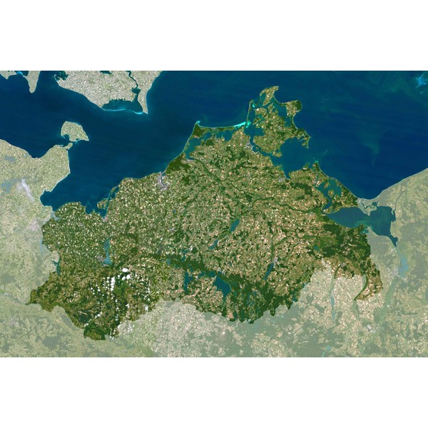 Planet Observer Mappa Regionale Meclemburgo - Pomerania occidentale