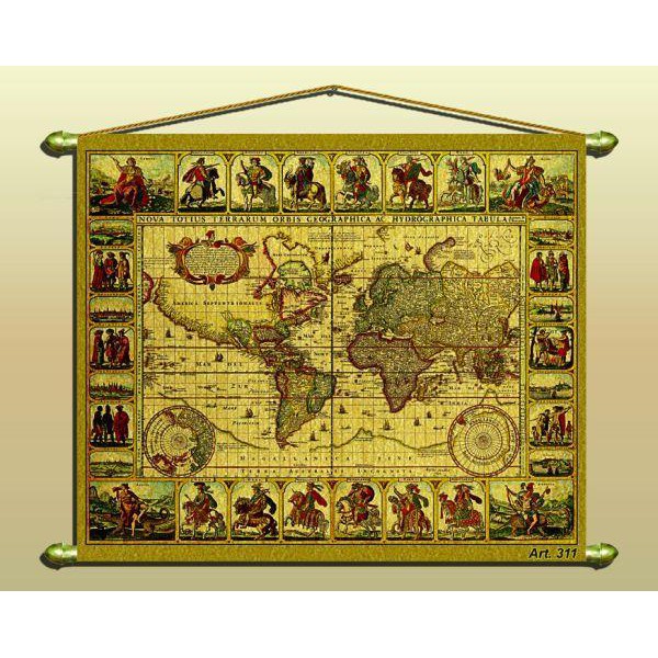 Zoffoli living Mappa antica (Riproduzione) Nr. 311/2