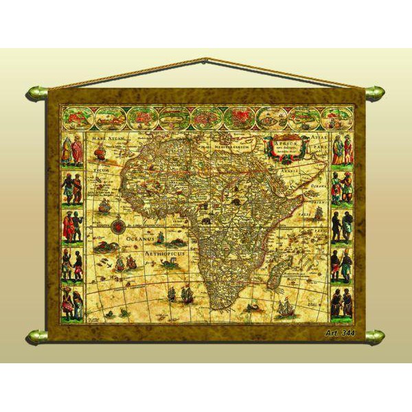 Zoffoli living Carta continentale Mappa antica (Riproduzione) Nr. 344/2