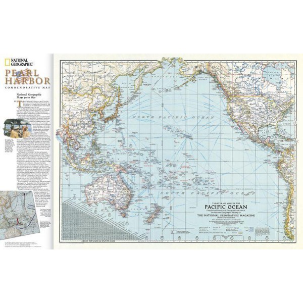 National Geographic Mappa Regionale Pearl Harbor / Dramma nel Pacifico - fronte/retro