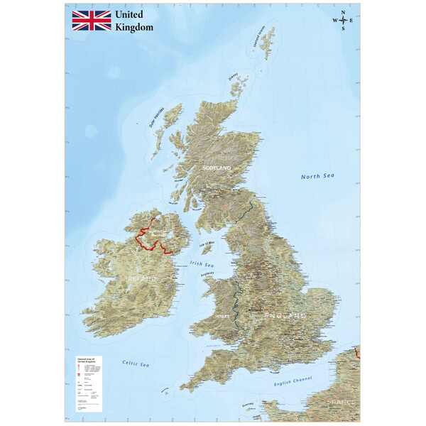 GeoMetro Mappa United Kingdom (100 x 140 cm)