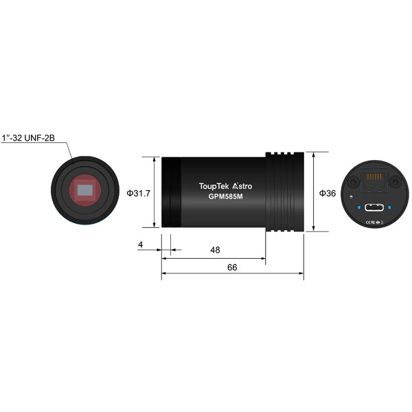 ToupTek Fotocamera Astro Guiding-Kamera GPM585M