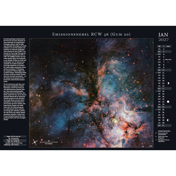 Astronomie-Verlag Calendario Weltraum-Kalender 2027