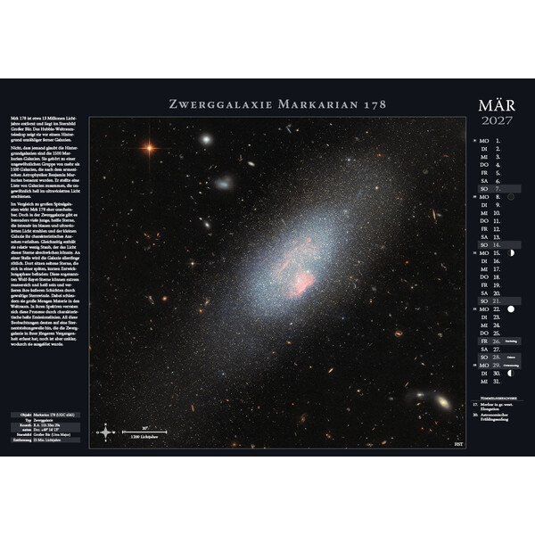 Astronomie-Verlag Calendario Weltraum-Kalender 2027