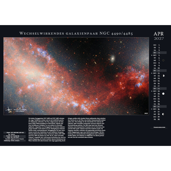 Astronomie-Verlag Calendario Weltraum-Kalender 2027
